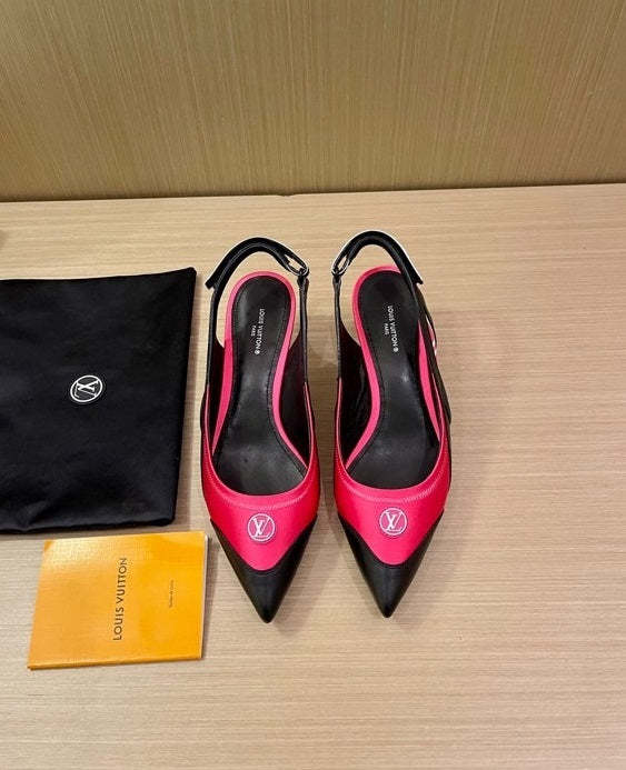 Women heel leather silk shoes, heel 5.5cm,size 34-41, with box , SS110-174-181