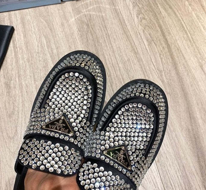 Top Quality Women flat rhinestones shoes, size 35-42, with box , SS110-167