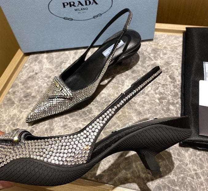Top Quality Women heel rhinestones shoes, size 35-42, with box , SS110-164
