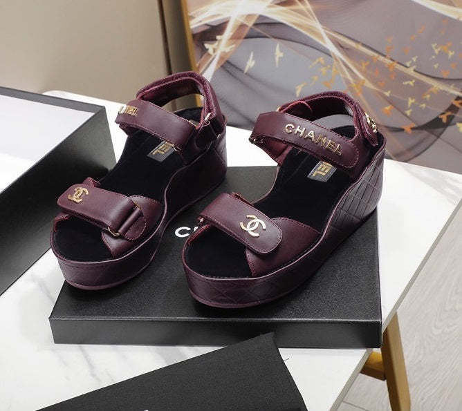 Women heel leather shoes, heel 5.5 cm, waterproof platform 2.5 cm,size 35-40, with box , SS110-188-193