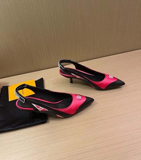 Women heel leather silk shoes, heel 5.5cm,size 34-41, with box , SS110-174-181