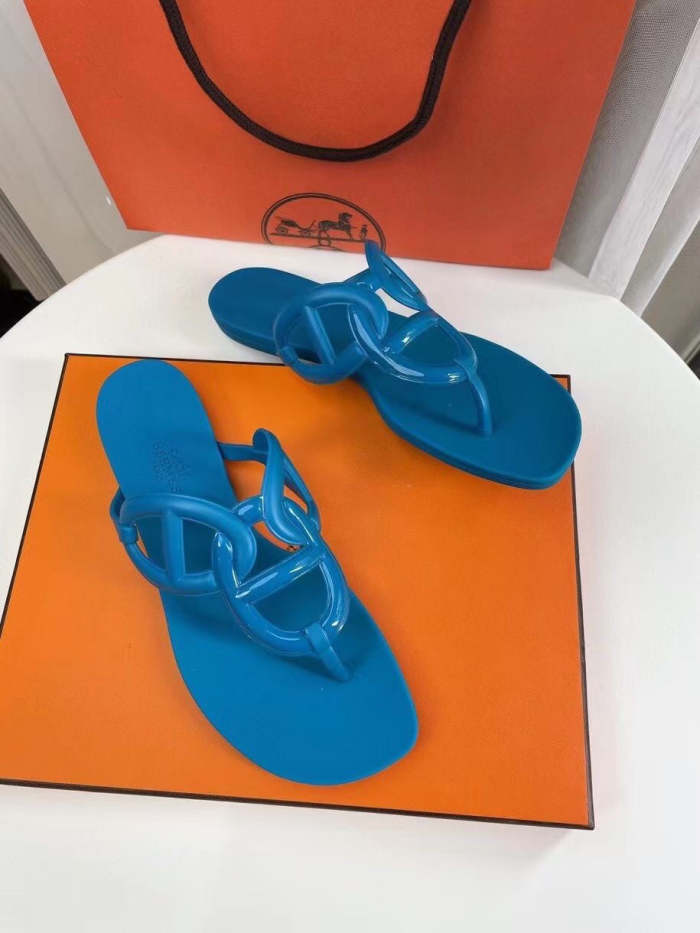 Flat leather sandals slippers , size 35-41  , with box,  SS50-875-880
