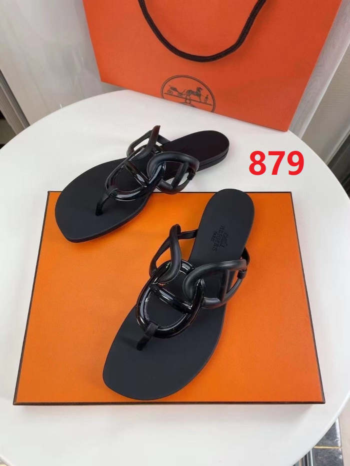Flat leather sandals slippers , size 35-41  , with box,  SS50-875-880