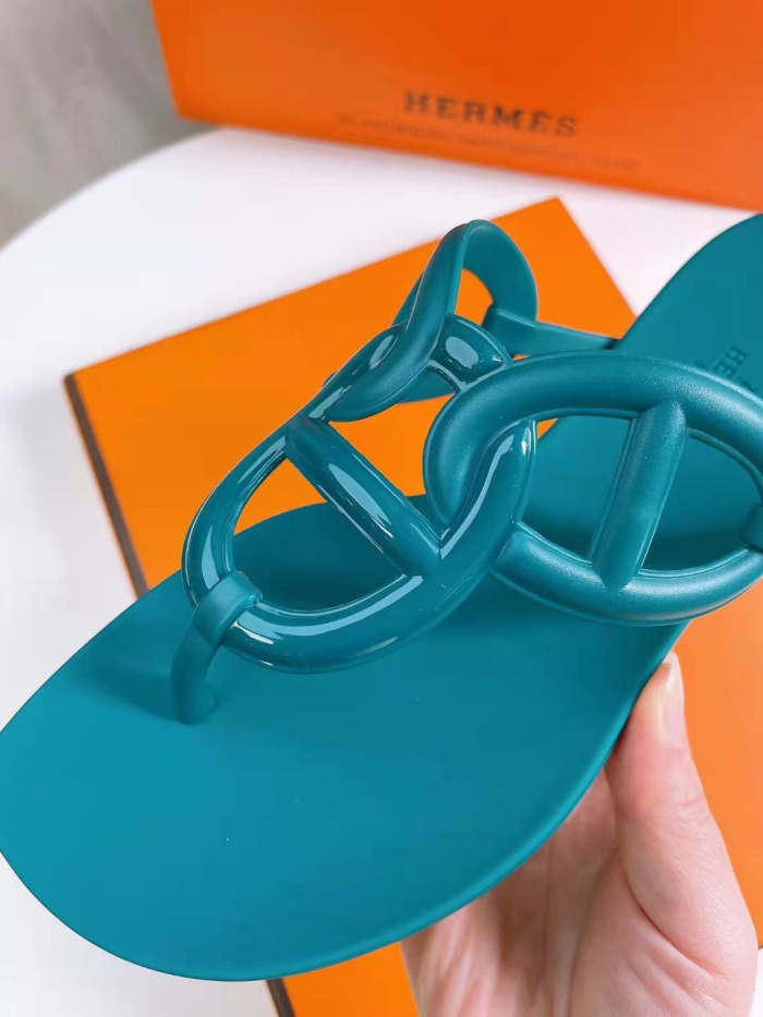 Flat leather sandals slippers , size 35-41  , with box,  SS50-875-880