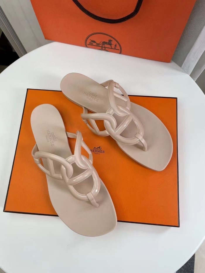 Flat leather sandals slippers , size 35-41  , with box,  SS50-875-880