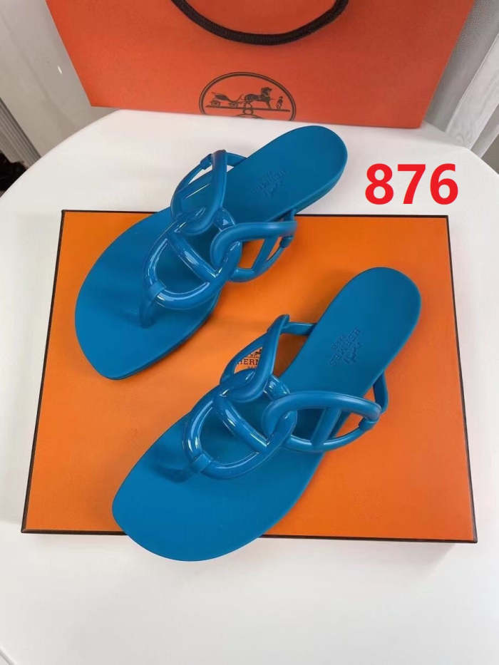 Flat leather sandals slippers , size 35-41  , with box,  SS50-875-880