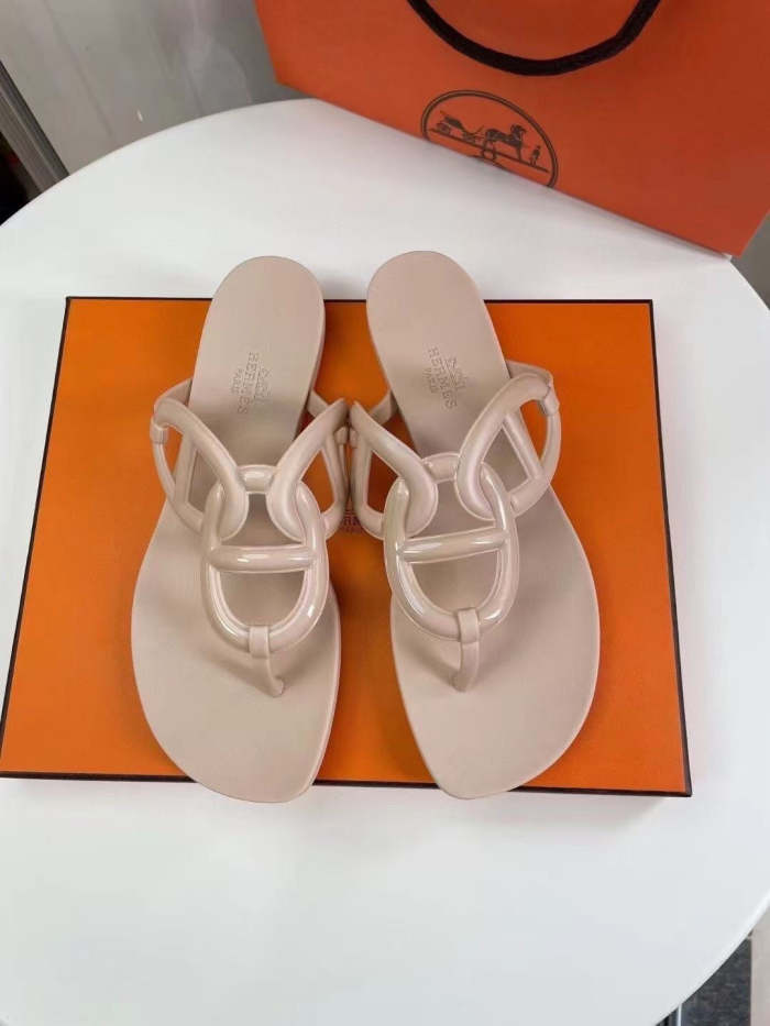 Flat leather sandals slippers , size 35-41  , with box,  SS50-875-880