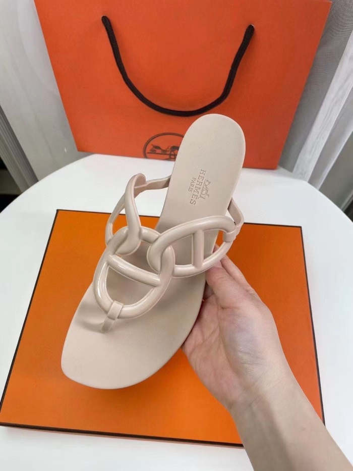 Flat leather sandals slippers , size 35-41  , with box,  SS50-875-880