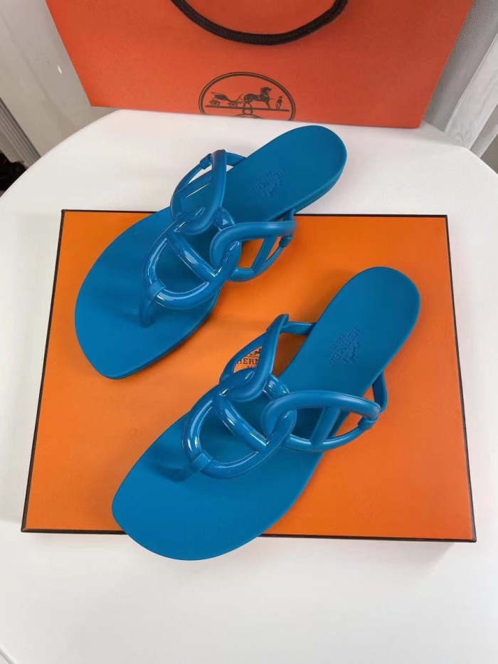 Flat leather sandals slippers , size 35-41  , with box,  SS50-875-880