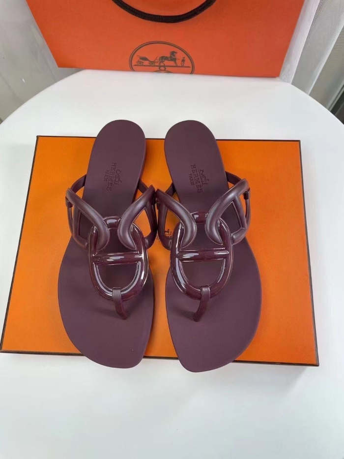 Flat leather sandals slippers , size 35-41  , with box,  SS50-875-880