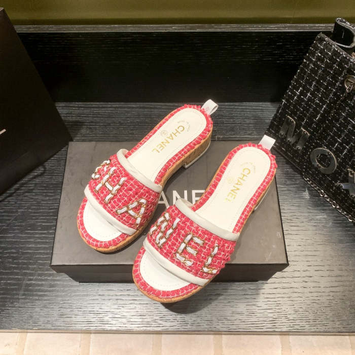Flat leather sandals slippers , size 34-40 , with box, SS60-1320-1324