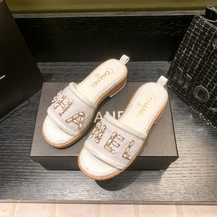 Flat leather sandals slippers , size 34-40 , with box, SS60-1320-1324