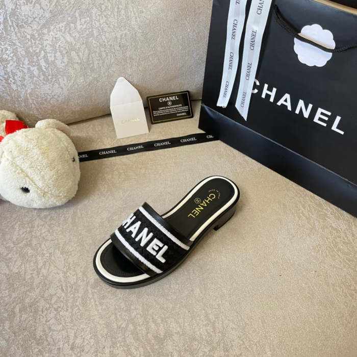 Flat leather sandals slippers , size 34-41 , with box, SS60-1353-1354