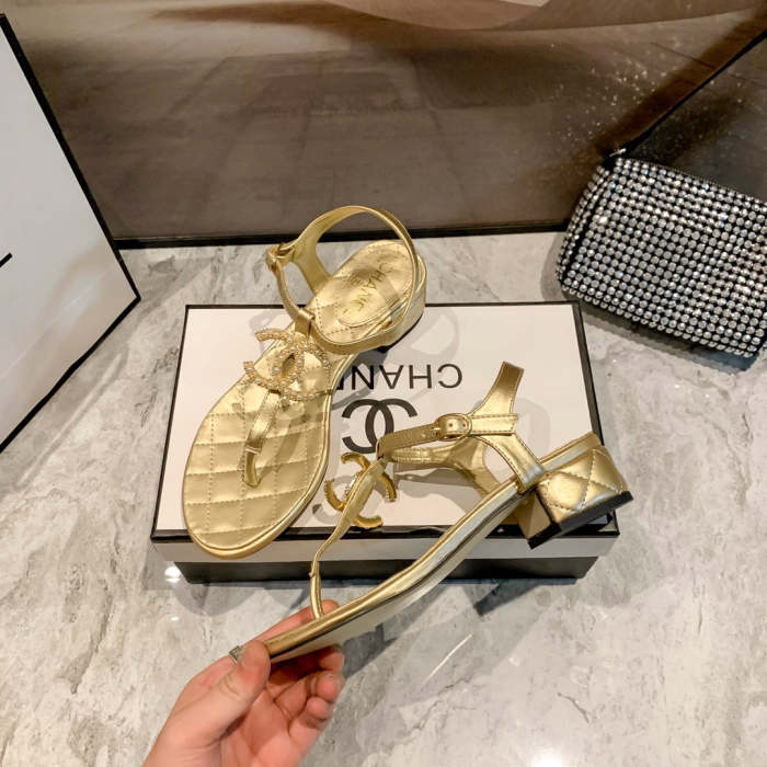Flat leather sandals slippers , size 34-40 , with box, SS60-1390-1393