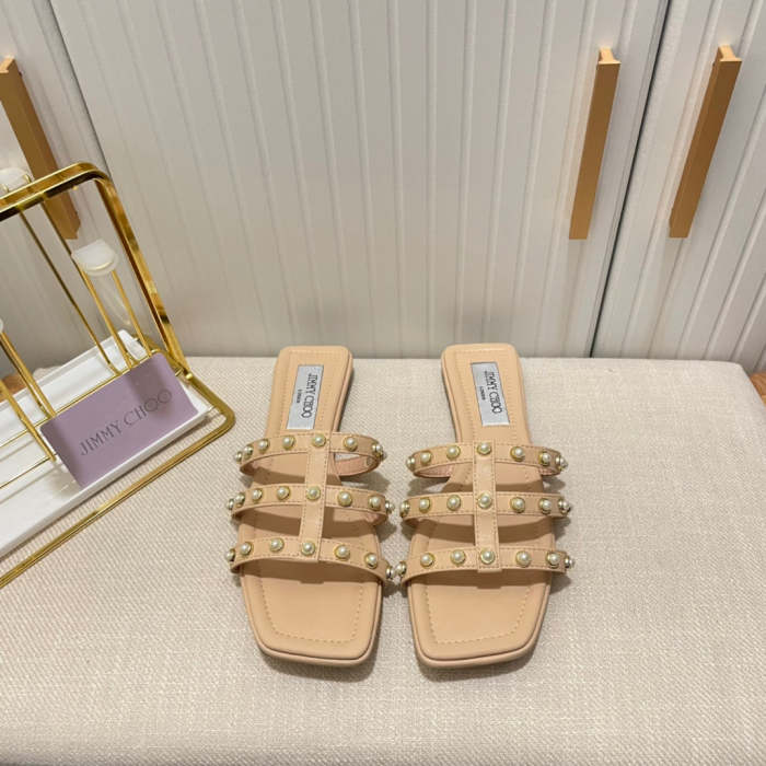 Flat leather sandals slippers , size 35-40 ,with box, SS60-1424-1425