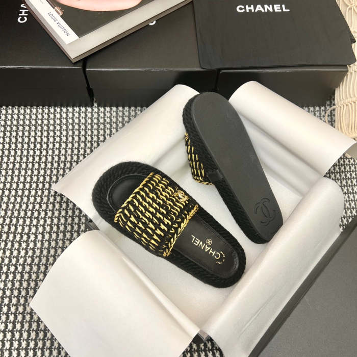 Flat leather sandals slippers , size 35-41 ,with box, SS60-1428-1429