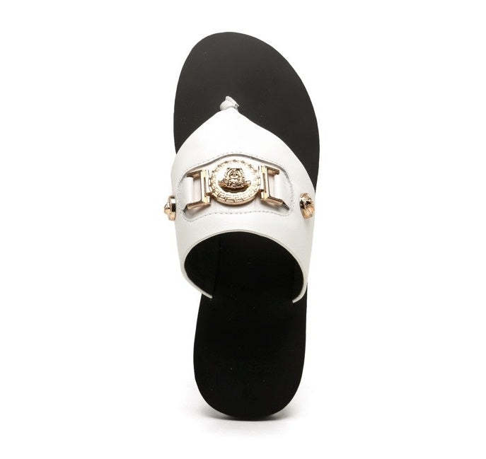 Flat leather sandals slippers , size 35-42 ,with box, SS70-1251-1254