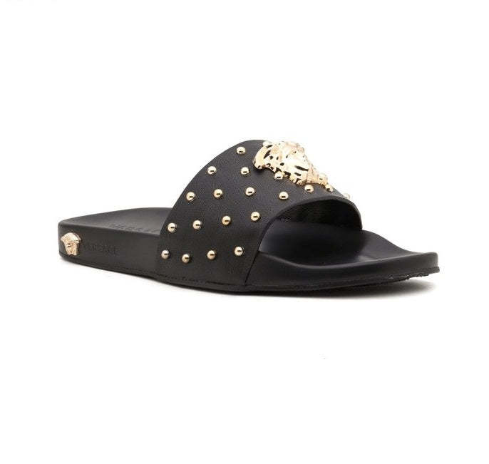 Flat leather sandals slippers , size 38-45 ,with box, SS70-1256