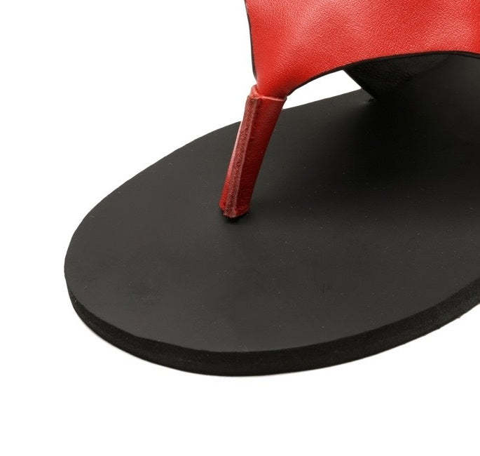 Flat leather sandals slippers , size 35-42 ,with box, SS70-1251-1254