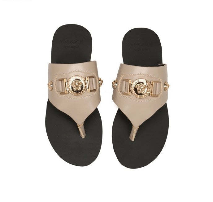 Flat leather sandals slippers , size 35-42 ,with box, SS70-1251-1254