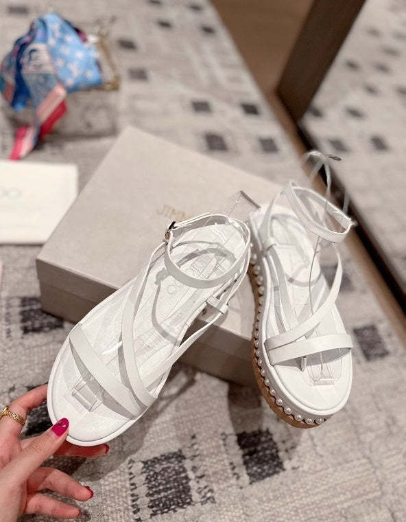 Flat leather sandals slippers , size 35-41 ,with box, SS110-209-210