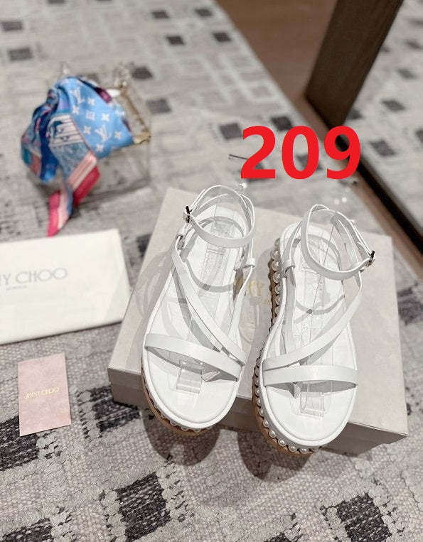 Flat leather sandals slippers , size 35-41 ,with box, SS110-209-210