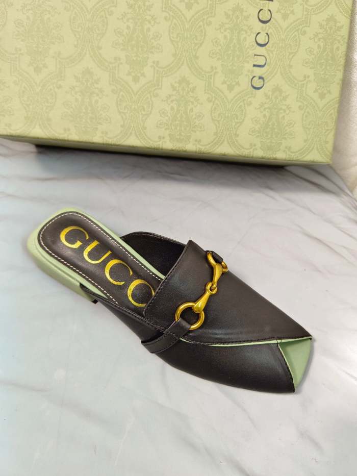 Heel leather sandals slippers,heel 4.5cm, size 35-40 ,with box, SS60-1449