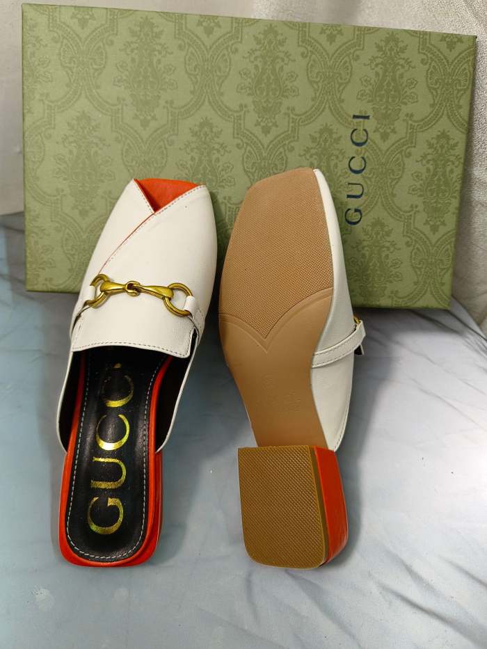 Heel leather sandals slippers,heel 4.5cm, size 35-40 ,with box, SS60-1450