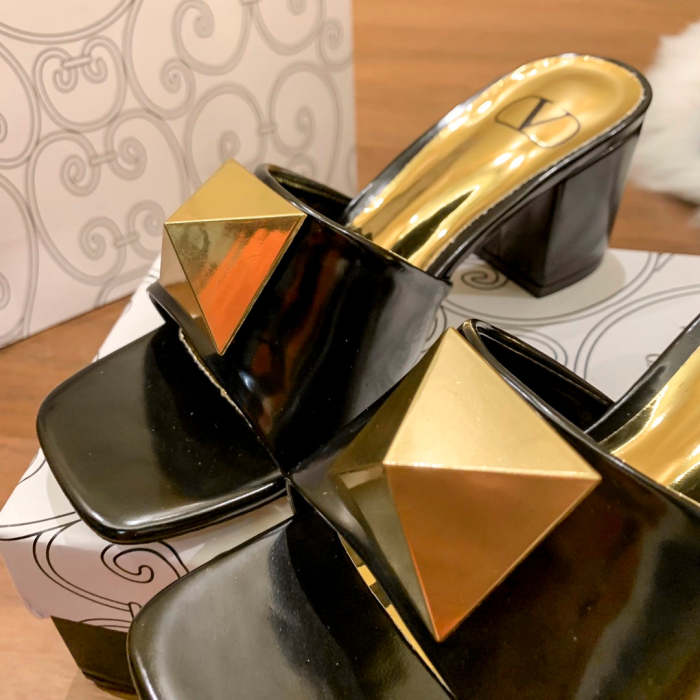 Heel shoes leather sandals slippers , heel 5cm,size 34-41 ,with box, SS60-1471-1476
