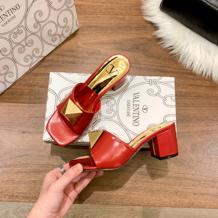 Heel shoes leather sandals slippers , heel 5cm,size 34-41 ,with box, SS60-1471-1476