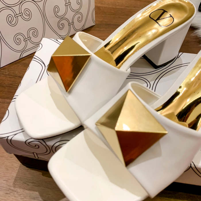 Heel shoes leather sandals slippers , heel 5cm,size 34-41 ,with box, SS60-1471-1476