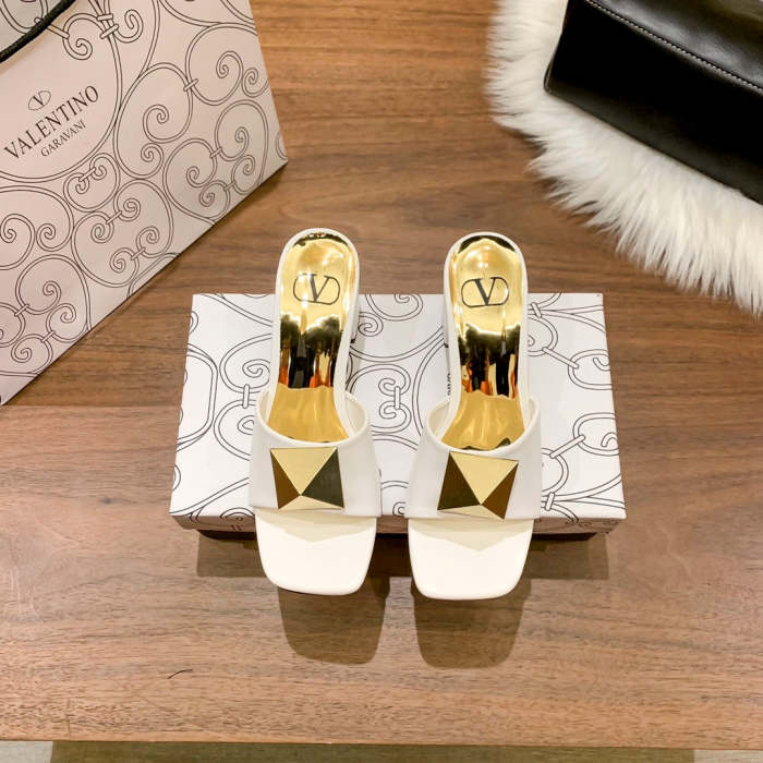 Heel shoes leather sandals slippers , heel 5cm,size 34-41 ,with box, SS60-1471-1476