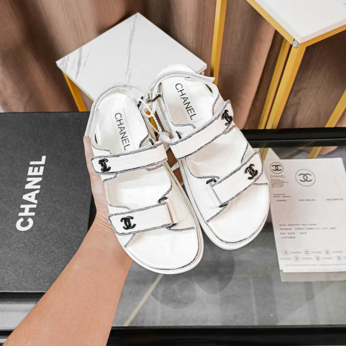 Flat leather sandals slippers , size 35-41 ,with box, SS60-1460-1461