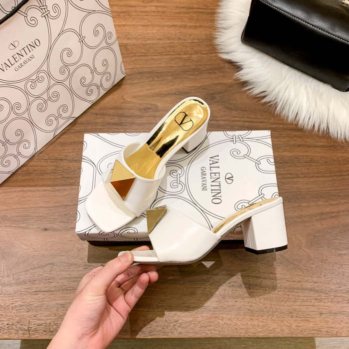 Heel shoes leather sandals slippers , heel 5cm,size 34-41 ,with box, SS60-1471-1476