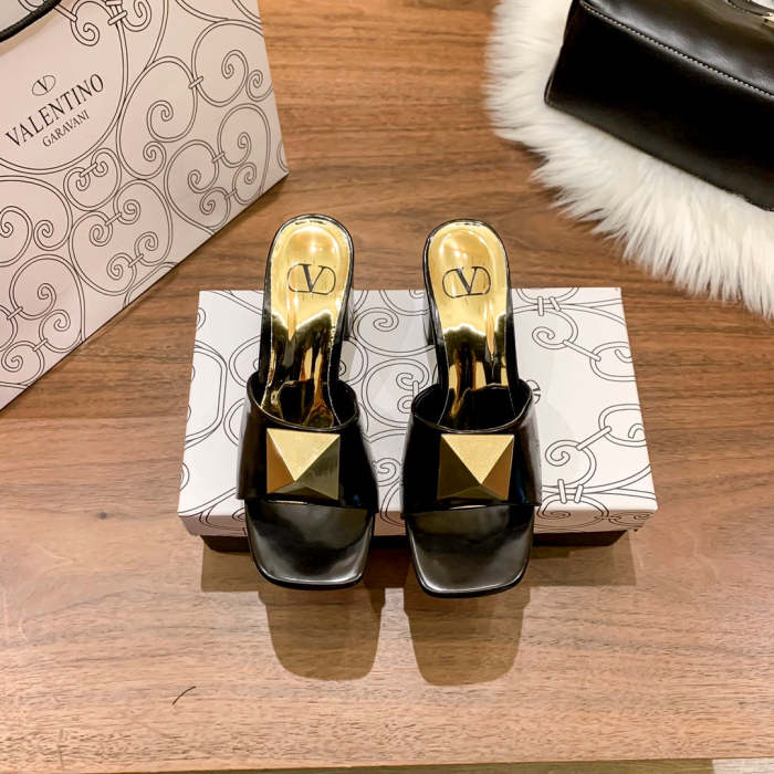 Heel shoes leather sandals slippers , heel 5cm,size 34-41 ,with box, SS60-1471-1476
