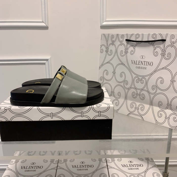 Flat leather sandals slippers , size 34-41 ,with box, SS60-1481-1482