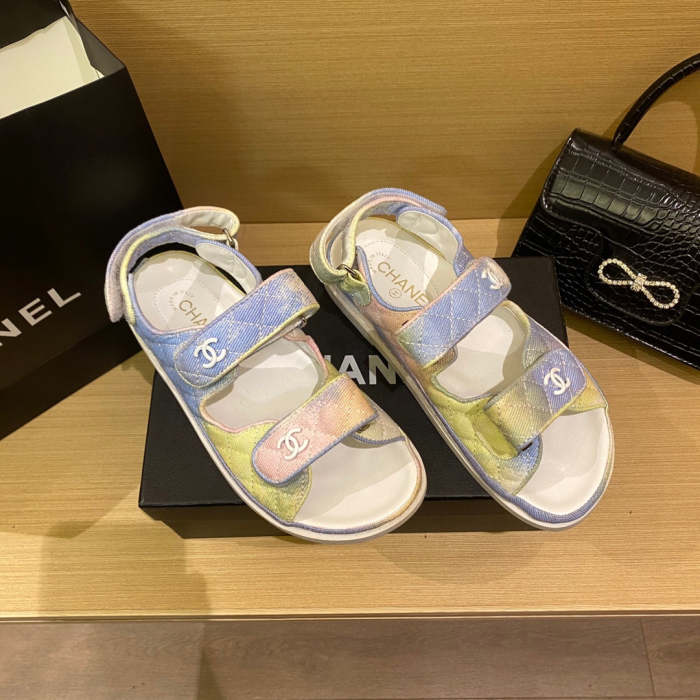 Flat leather sandals slippers , size 34-40 ,with box, SS60-1462