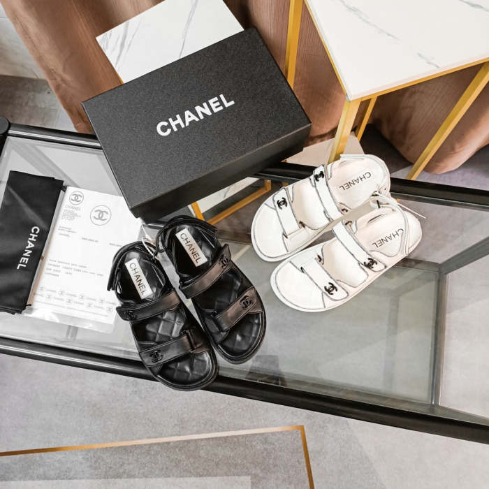 Flat leather sandals slippers , size 35-41 ,with box, SS60-1460-1461