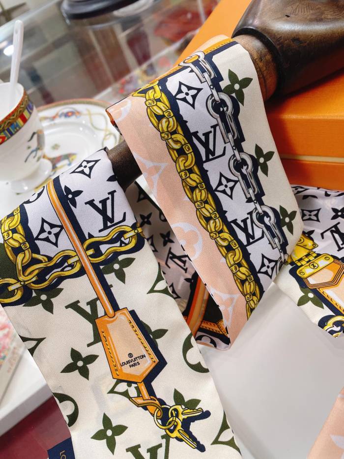 Silk scarf, hair tie , NO BOX, size 8-120cm,  SF15-299-302