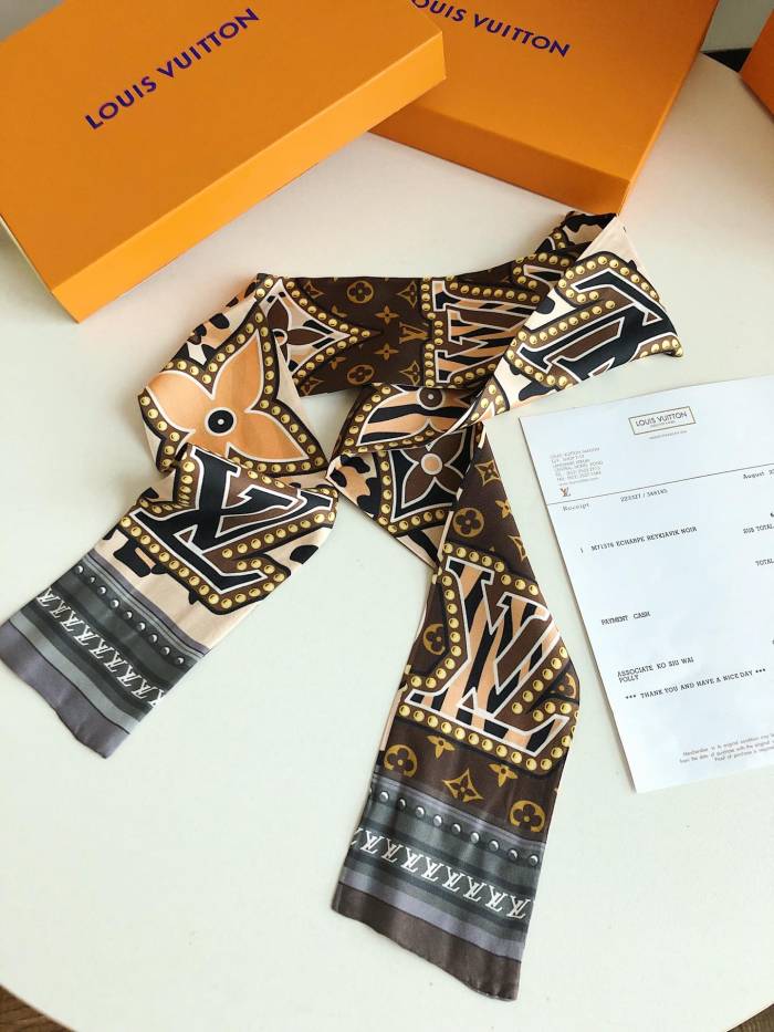 Silk scarf, hair tie , NO BOX, size 8-120cm,  SF15-267-268