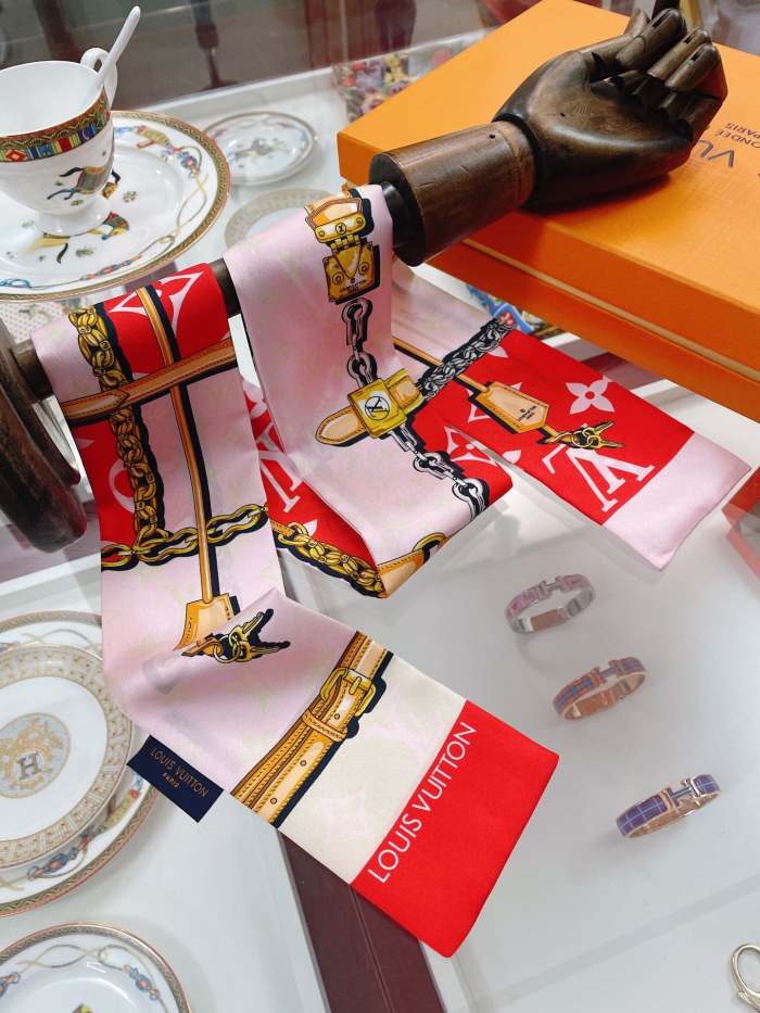Silk scarf, hair tie , NO BOX, size 8-120cm,  SF15-299-302
