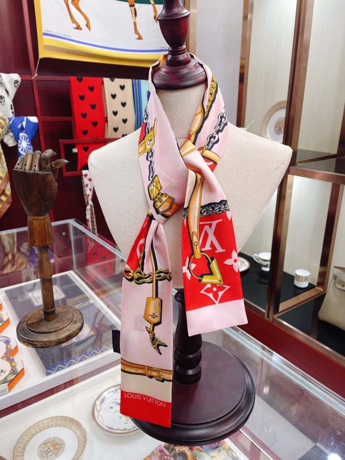 Silk scarf, hair tie , NO BOX, size 8-120cm,  SF15-299-302