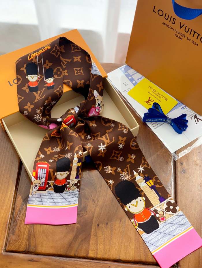 Silk scarf, hair tie , NO BOX, size 8-120cm,  SF15-296-298