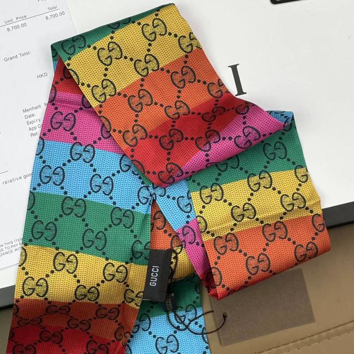 Silk scarf, hair tie , NO BOX, size:8-120cm,  SF15-311-312