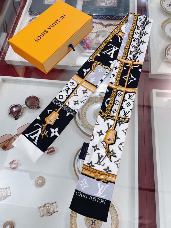 Silk scarf, hair tie , NO BOX, size 8-120cm,  SF15-299-302