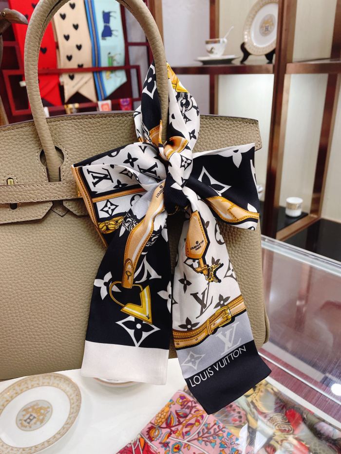 Silk scarf, hair tie , NO BOX, size 8-120cm,  SF15-299-302