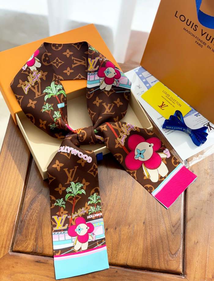 Silk scarf, hair tie , NO BOX, size 8-120cm,  SF15-296-298