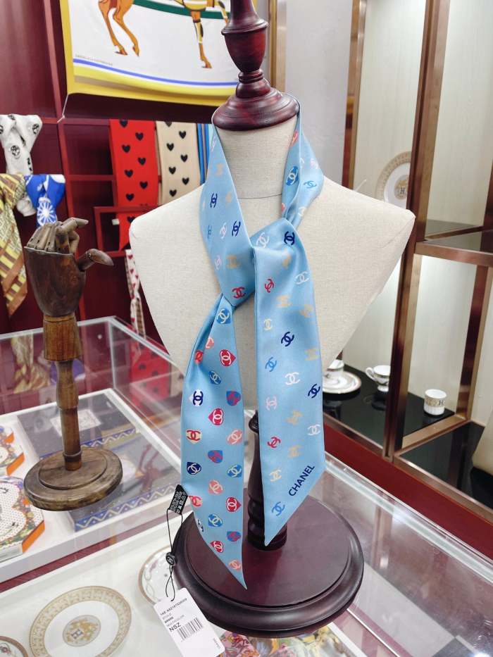 Silk scarf, hair tie , NO BOX, size 8-120cm,  SF15-303-306