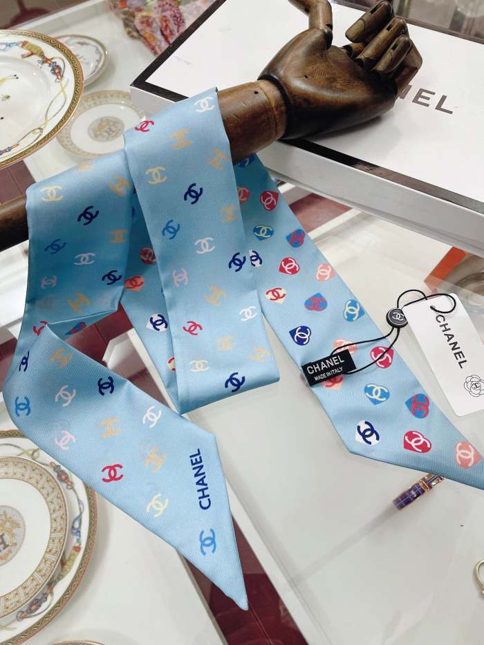 Silk scarf, hair tie , NO BOX, size 8-120cm,  SF15-303-306