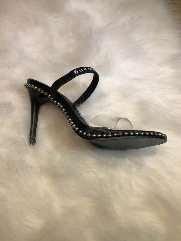 Women's leather heel sandals slippers , size 34-40 ,SS60-1697